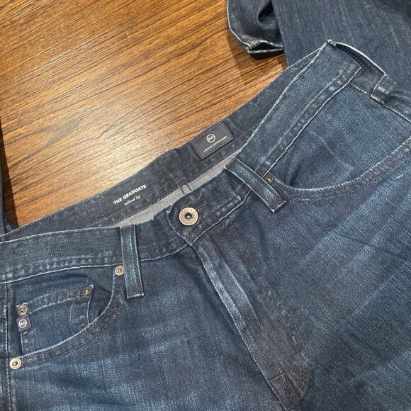 NWOT AG Adriano Goldschmied Men's 31x33 The Graduate Tailored Leg Jean Dark Wash - Picture 2 of 8